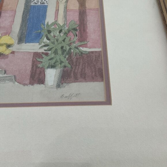 William Buffett - Signed-Tropical Scene-Framed - Picture 8 of 14